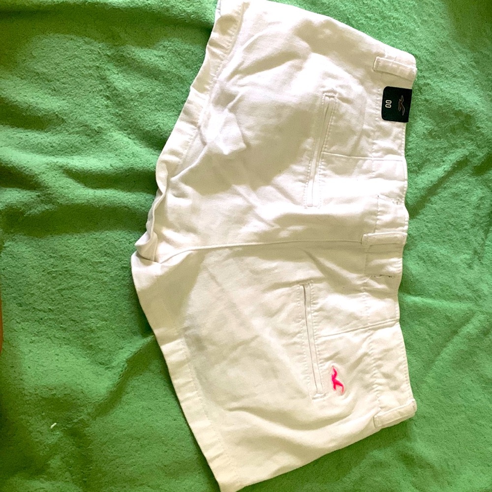 Size 00 hollister white shorts